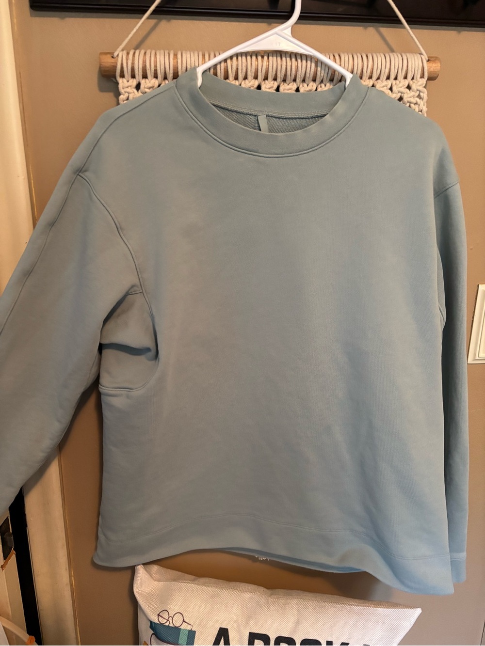 lululemon athletica Light Blue Crewneck Sweatshirt